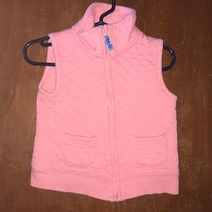 Coral quilted vest